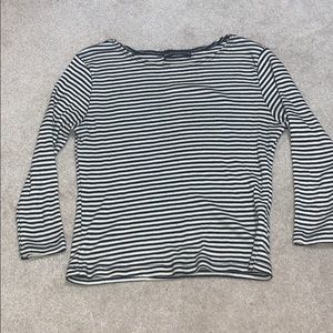 Striped Brandy Melville crop 3/4 sleeve top